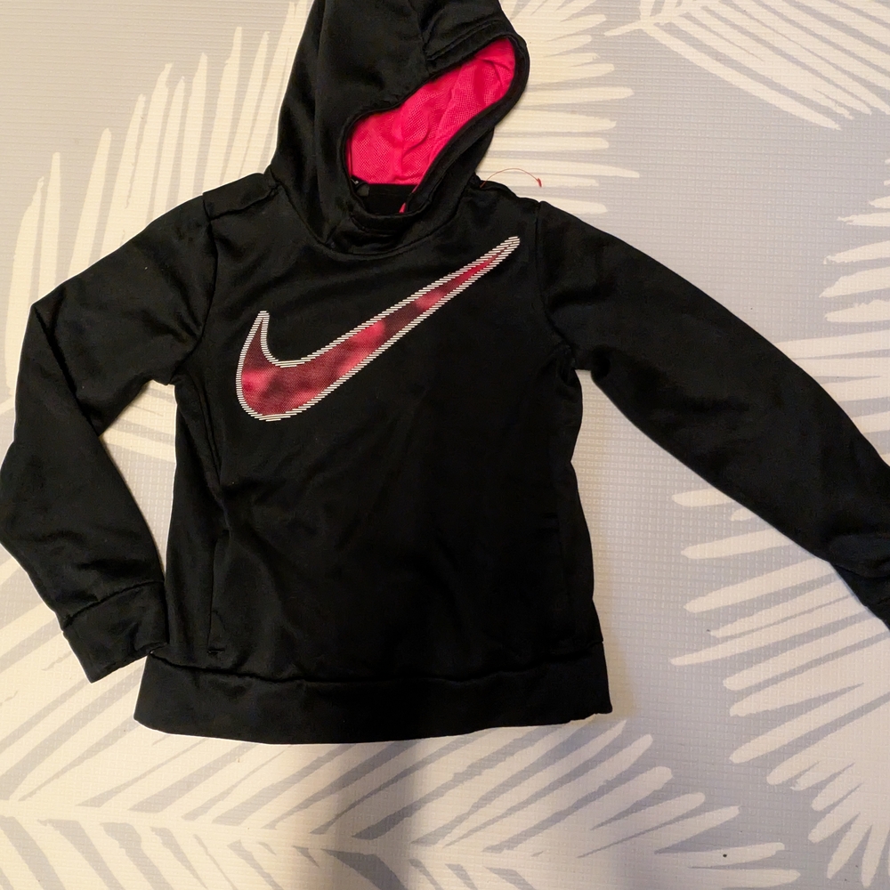 Nike Kids Black Jacket with Pink Lining